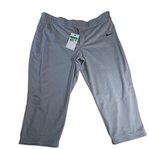 Nike Womens XL Grey Softball Pants Team Engineered Knickers AV6642-052 NWT J8
